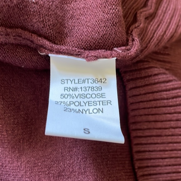 Luna Ivy Burgundy Knit Hooded Cardi S - Picture 6 of 6